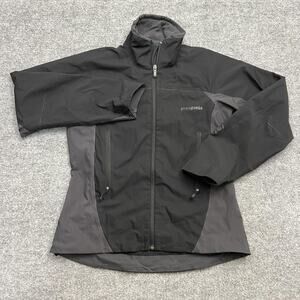 Patagonia Figure 4 Jacket Womens Small Black Gray Softshell Full Zip 84975